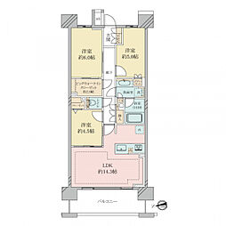 クレストプライムレジデンスパーク五番街 3SLDKの間取図画像