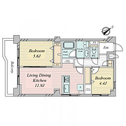 間取図画像 2LDK