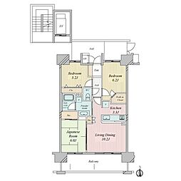 ペルル柏の葉 3LDKの間取図画像
