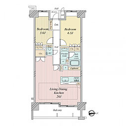 間取図画像 2LDK