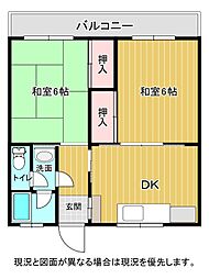 サンバース 2DKの間取図画像