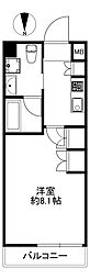 ステージグランデ大鳥居アジールコート 1Kの間取図画像