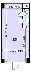 メロディーハイム守口C棟 1Kの間取図画像