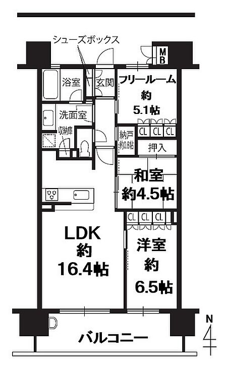 2SLDK 間取り