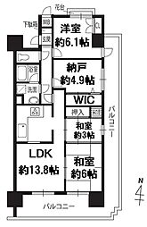 ファミール和歌山壱番館 3SLDKの間取図画像