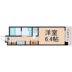 ロジュマンヴェールB棟 1Kの間取図画像