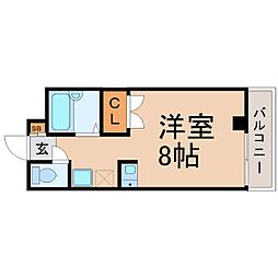 ソレイユ南武庫之荘 ワンルームの間取図画像