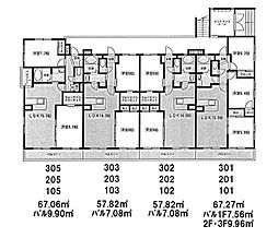 シェーン 2LDKの間取図画像