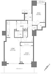 パークシティ大宮セントラルタワー 2LDKの間取図画像