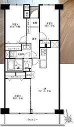 洋伸大宮マンション 3LDKの間取図画像