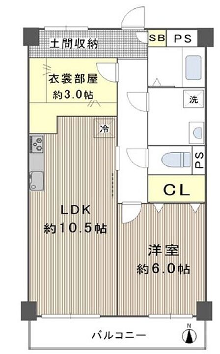 1SLDK 間取り