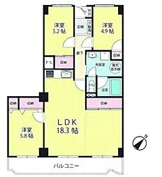 間取図画像 3LDK