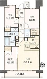 ザ・パークハウス浦和岸町 3LDKの間取図画像