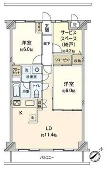 2SLDK 間取り