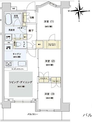 間取り アンビシャス東岩槻 3階/-