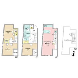 ラビ代々木上原 3LDKの間取図画像