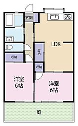 ハイツ新山 2LDKの間取図画像