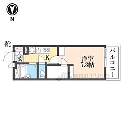 レオパレスSakuhana 1Kの間取図画像