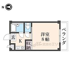エンフェル石切 1Kの間取図画像