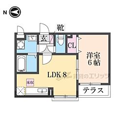エム・ソーレ 1LDKの間取図画像