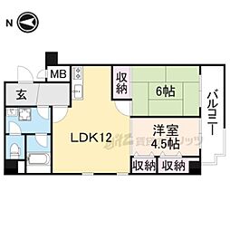グランミッシェル 2LDKの間取図画像