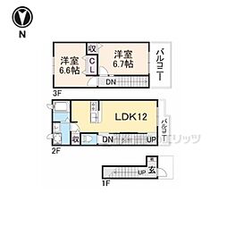 メゾン・みのうら 2LDKの間取図画像