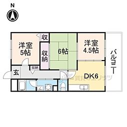 グランドールY2 3DKの間取図画像