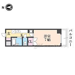 グレイス東洋 1Kの間取図画像