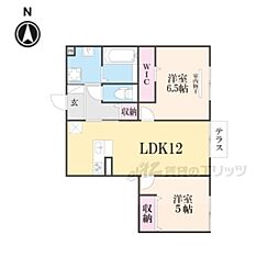 ヴェルデュール 2LDKの間取図画像