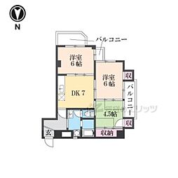 シルフィード 3DKの間取図画像