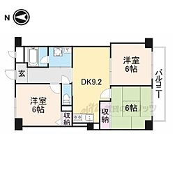 グランミッシェル 3LDKの間取図画像