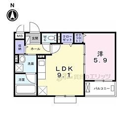 グッドライフ 1LDKの間取図画像