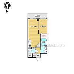 VITA荒本 1LDKの間取図画像