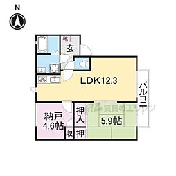 コート・ジュネス 2LDKの間取図画像