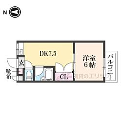 リバティーイシキリ 1DKの間取図画像