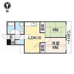 メゾンシャルム 2LDKの間取図画像