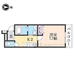 フジパレス長洲公園1番館 1Kの間取図画像