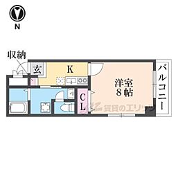 Rock 1Kの間取図画像