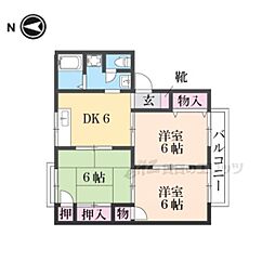 ネオ松ケ本 3DKの間取図画像