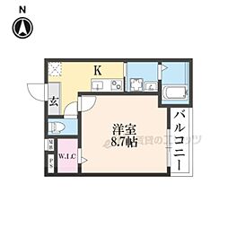 フジパレス水明公園西 1Kの間取図画像