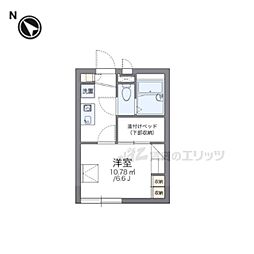 レオパレス杭瀬北新町1 1Kの間取図画像