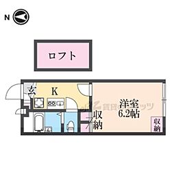 レオパレス上坂部 1Kの間取図画像