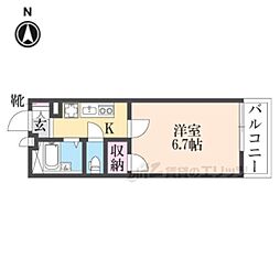レオパレスデイジーヴィラ2 1Kの間取図画像