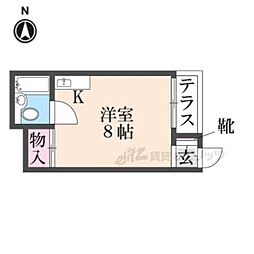 キューブ武庫川1 ワンルームの間取図画像
