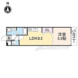 フジパレス尼崎西 1LDKの間取図画像