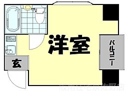 ヴェルナール ワンルームの間取図画像