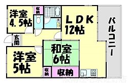 ピュアコートU 3LDKの間取図画像