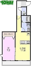 FaceMansion 1LDKの間取図画像