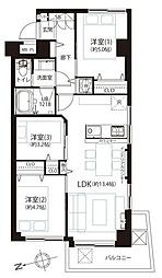 トーア南砂マンション 3LDKの間取図画像