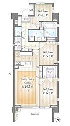ブランズシティ久が原 3LDKの間取図画像